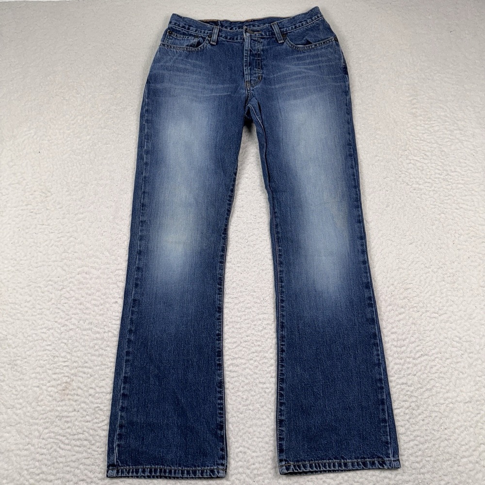Abercrombie Fitch Jeans Women's 4R‎ 1892 Boot Button Fly Faded Indigo Denim VTG
